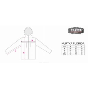 Florida Jacket Nut Dydžiai