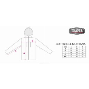 Softshell Montana dydžiai